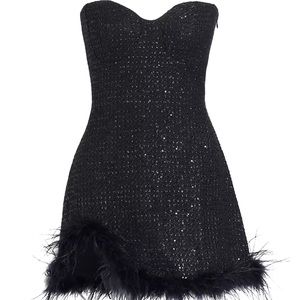 Line & dot dress worn once & dry cleaned
